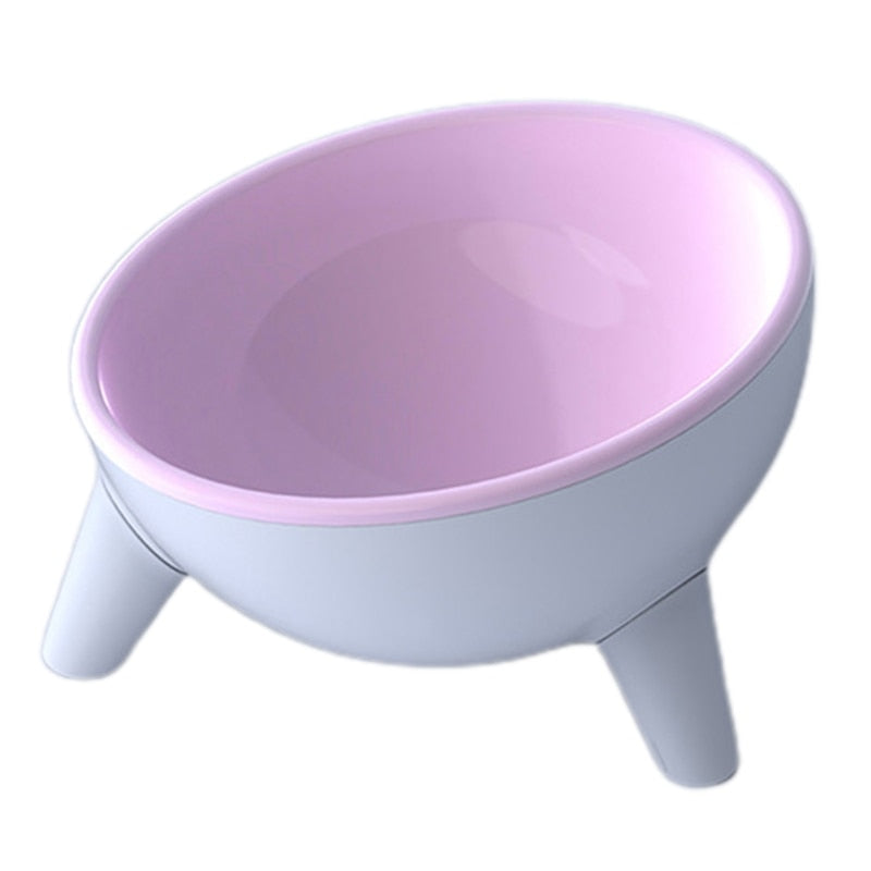 Raised Tilted Elevated Bowl Pet Cats Dogs Food Water Dish