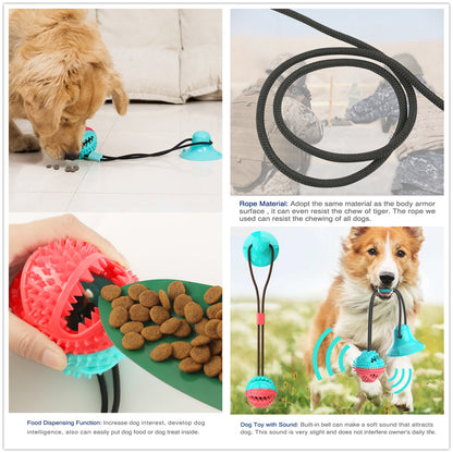 Pet Dog Toys Silicon Suction Cup Tug
