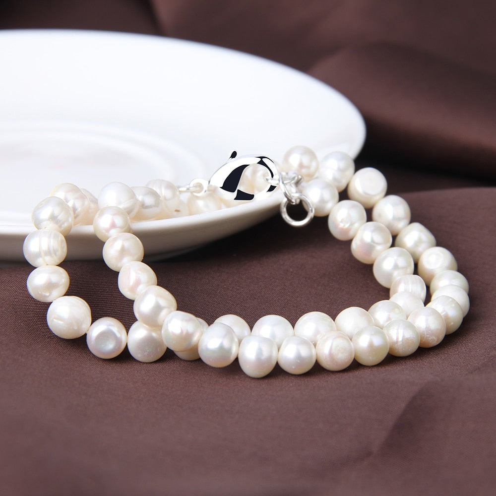 Natural Pearl Necklace Woman Jewelry