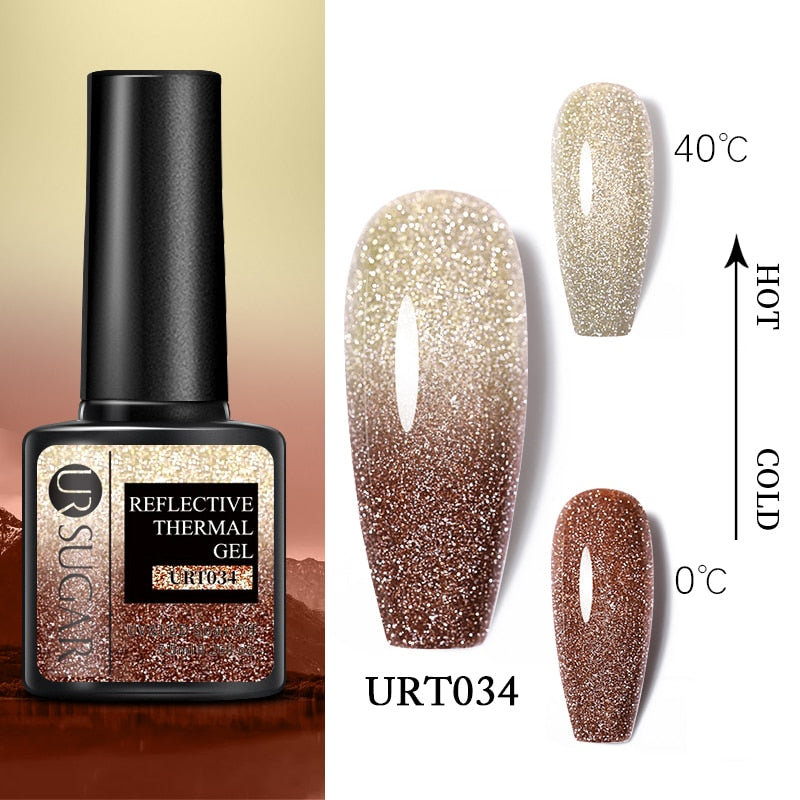 Beauty Thermal Ultra-thin Glitter 3 Colors Soak Off Nail Art Gel