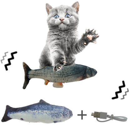 30CM Cat Toy Fish USB Electric Charging Simulation Dancing Jumping