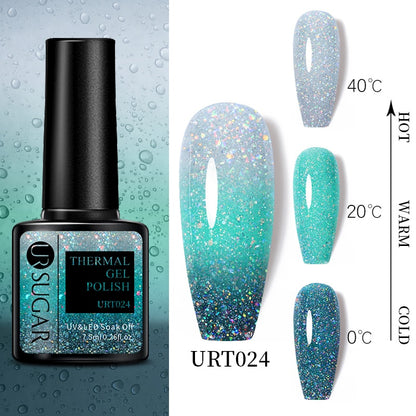 Beauty Thermal Ultra-thin Glitter 3 Colors Soak Off Nail Art Gel