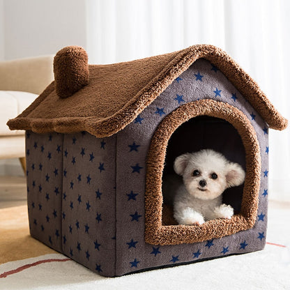 Cat Bed Sleep House Warm Cave Dog Kennel