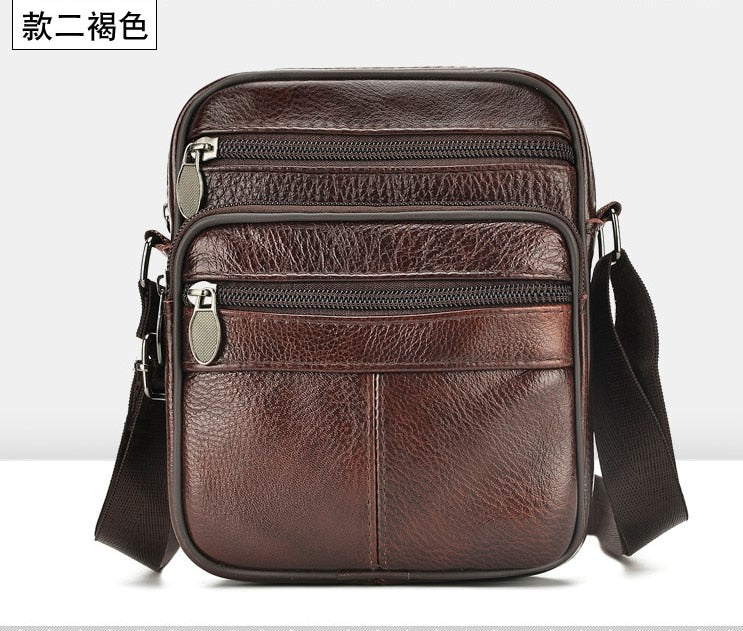 Bag Fashion Business Full-Grain Leather Shoulder Bag