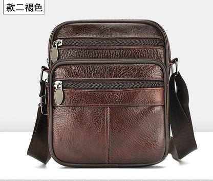 Bag Fashion Business Full-Grain Leather Shoulder Bag