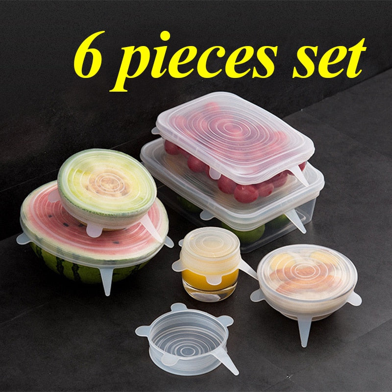 6 to 12pieces Silicone Stretch Lids  Cover