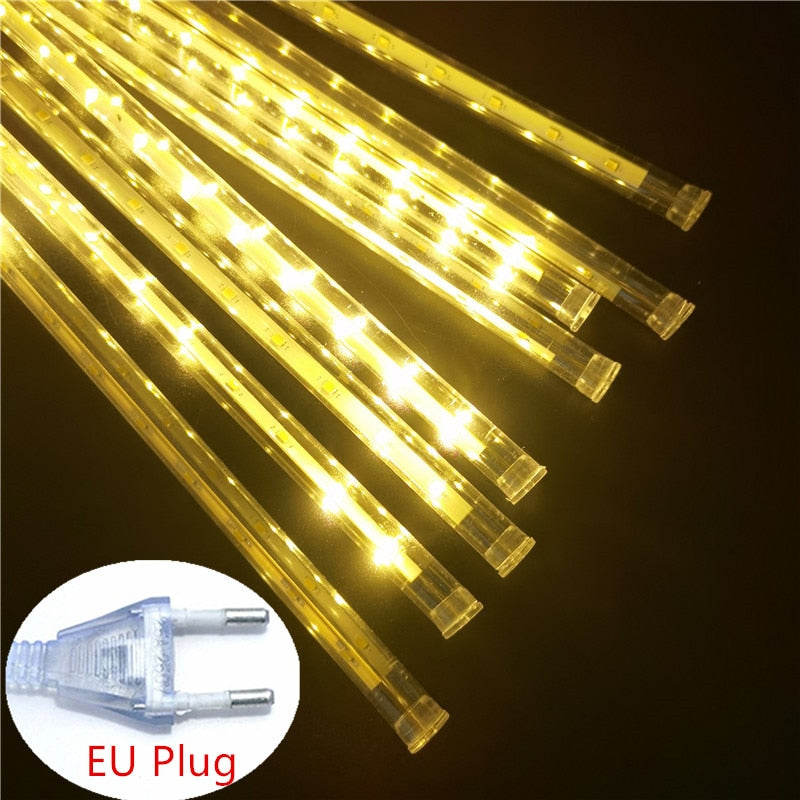 8 Tubes Meteor Shower Rain Led String Lights Street Garlands