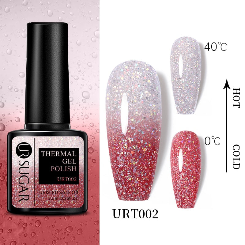 Beauty Thermal Ultra-thin Glitter 3 Colors Soak Off Nail Art Gel