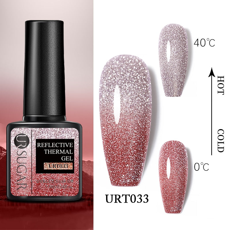 Beauty Thermal Ultra-thin Glitter 3 Colors Soak Off Nail Art Gel