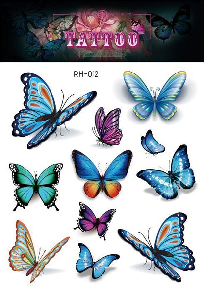 1 Pc Butterfly 3D Temporary Tattoo Sticker for Women Girls