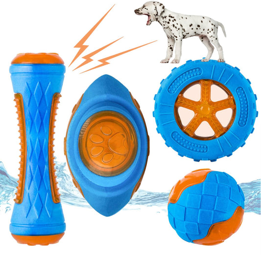 Dog Chew Toys Ball Interactive Pool Play Floating Bite