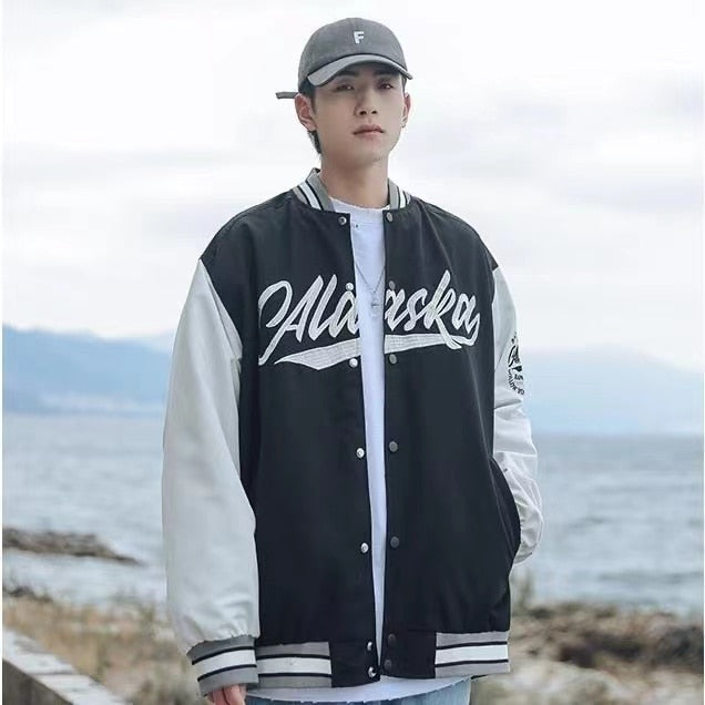 Letter embroidery men's jacket coat stitching embroidery baseball uniform