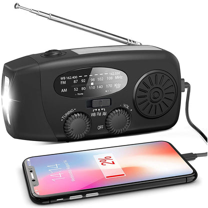 Multifunctional Hand Radio Solar Crank Dynamo