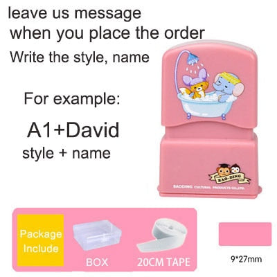 Customized Name Stamp Waterproof Toy Baby Student Clothes
