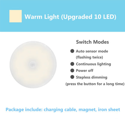 PIR Motion Sensor LED Night Light USB Dimmable Night Lamp