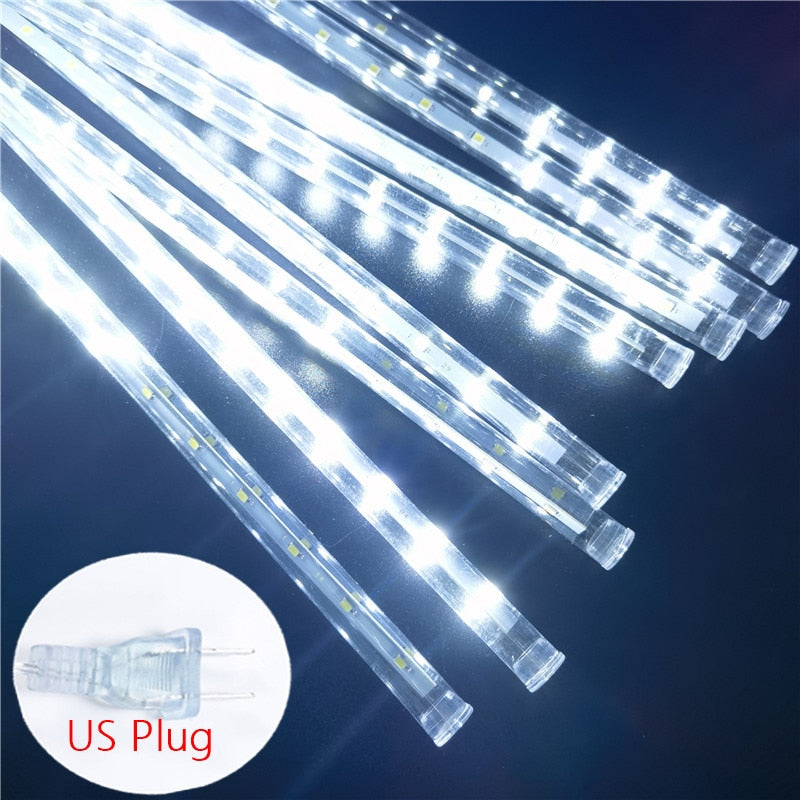 8 Tubes Meteor Shower Rain Led String Lights Street Garlands