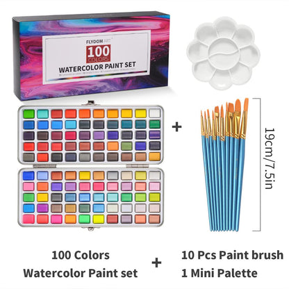 Watercolor Paint Set Contains Macaron Glitter Set