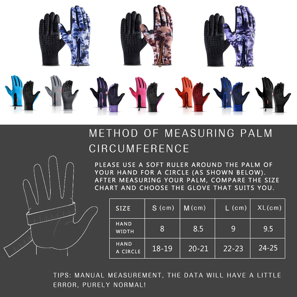 Winter Cycling Gloves Bicycle Warm Touchscreen Full Finger Gloves