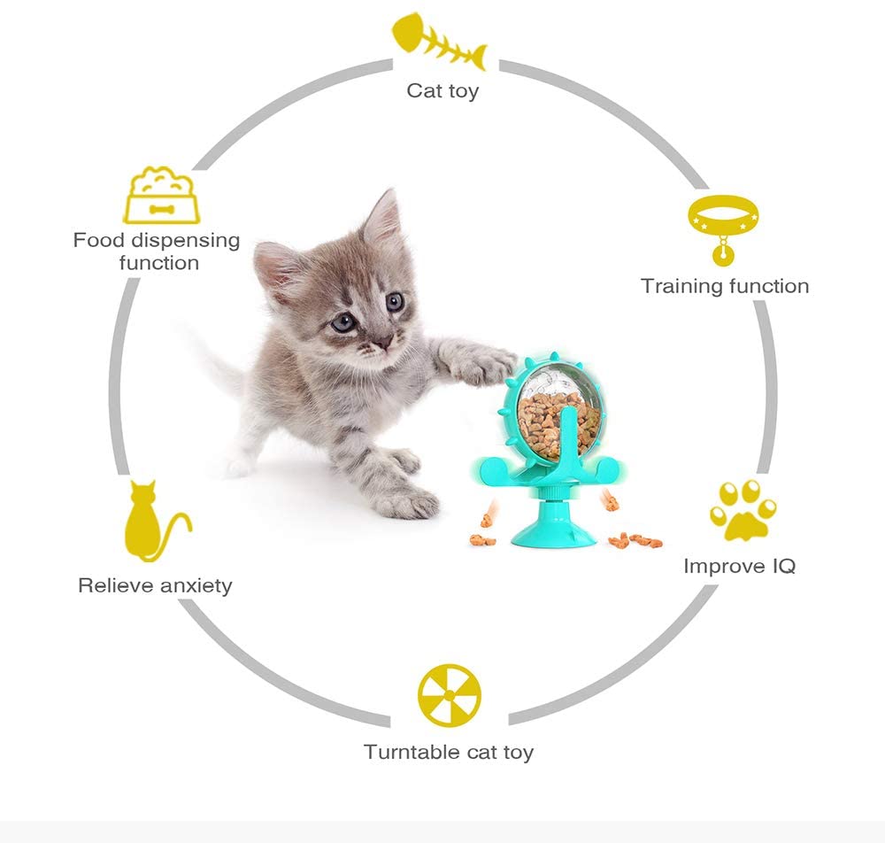 Cat Toys Dog Cat Feeding Interactive Wheel Toy