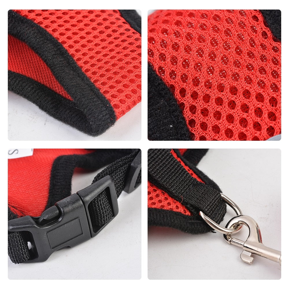 Dog Harness Cat Harness Dogs Leashs Training Soft Mesh Chest Strap