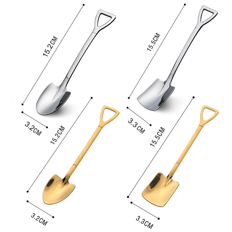 Shovel Spoons Stainless Steel Teaspoons Tableware