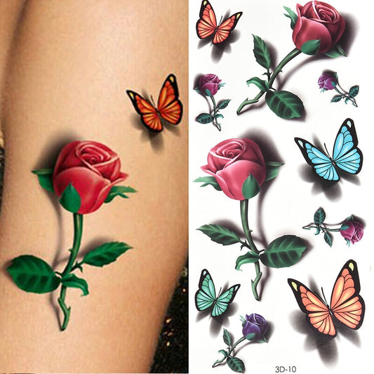 Temporary Tattoos Sticker for Women Body Art Tattoo Sticker 3D