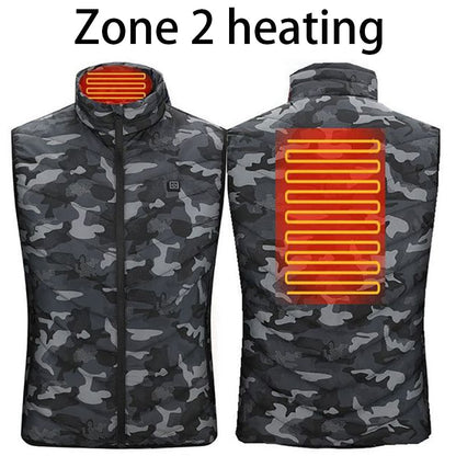 New USB Electric Heated Vest Winter Smart Heating Jackets