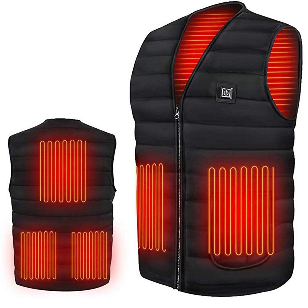 Men Autumn winter Smart heating Cotton Heating Vest