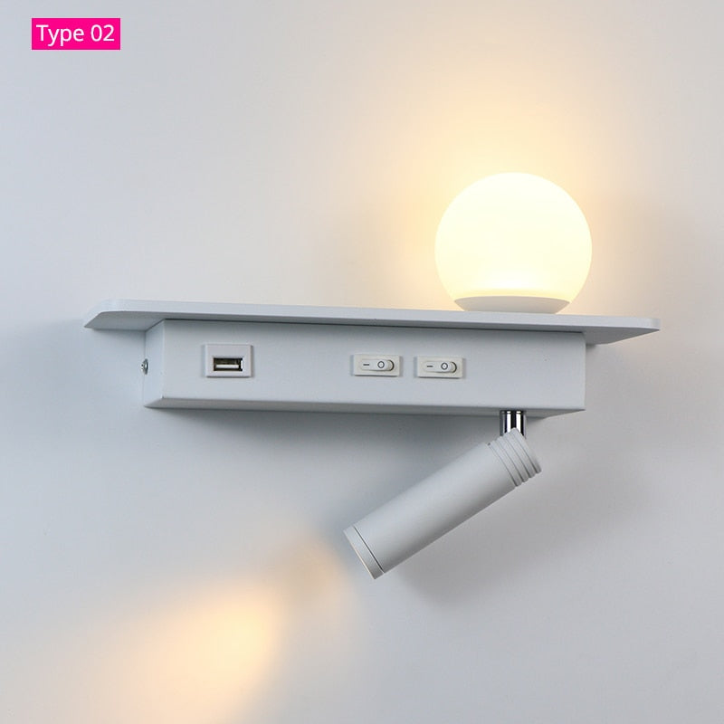 Bedroom Bedside LED Wall Light