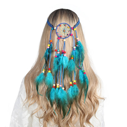 Boho Feather Headband for Woman Festival Hair Accessories