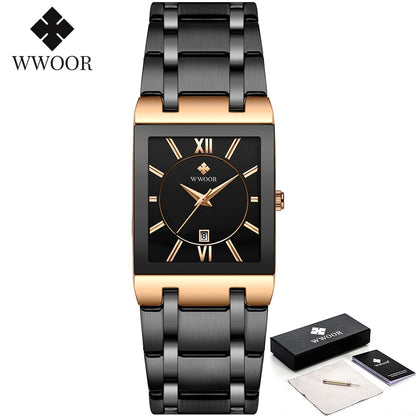 Gold Watch Men Square Mens Watches