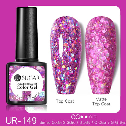 Beauty Sparkling Gel Nail Polish Reflective Glitter Nail Gel