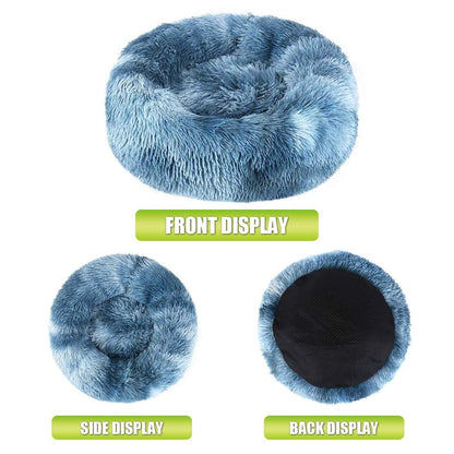 Round Dog Bed Soft Pet Bed Mat Blanket Cushion