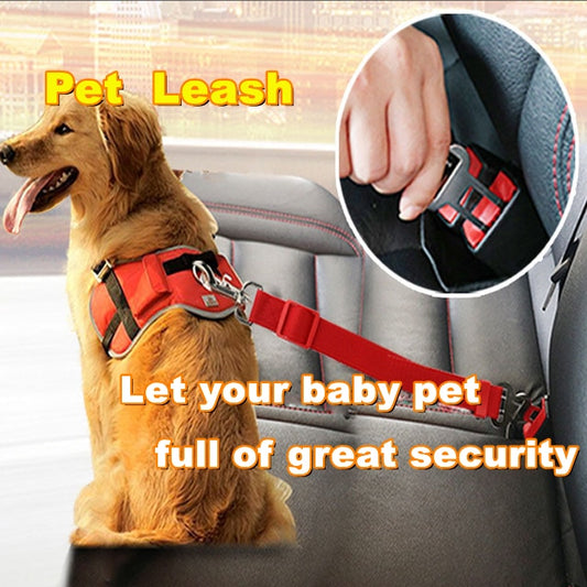 Dog Cat Car Safety Belt Adjustable Leash Vehicle Seat Belt