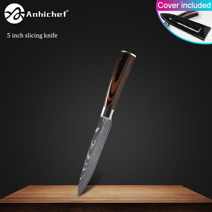 Kitchen Knives Stainless Steel Laser Damascus Knife