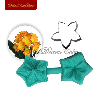 4 Style Flower Petal Veiner Silicone Molds