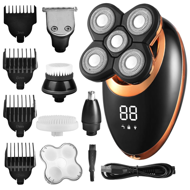 Waterproof Electric Shaver Razor for Men Beard Hair