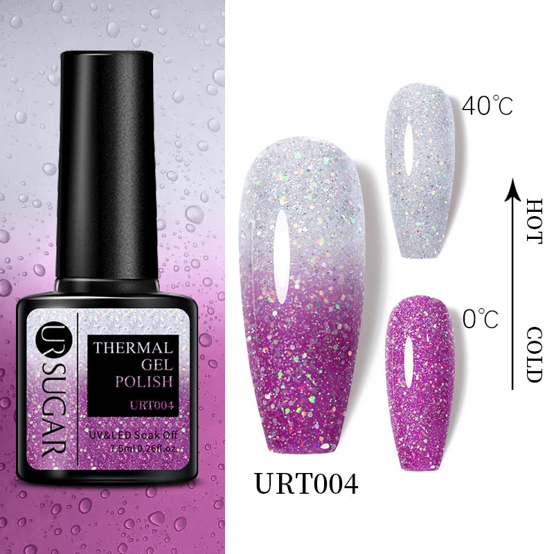 Beauty Thermal Ultra-thin Glitter 3 Colors Soak Off Nail Art Gel