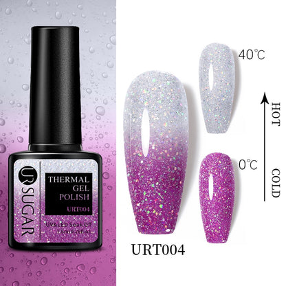 Beauty Thermal Ultra-thin Glitter 3 Colors Soak Off Nail Art Gel