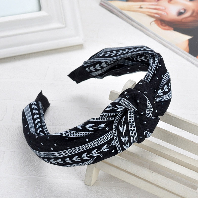 Wide Top Knot Hair Bands For Women Headdress