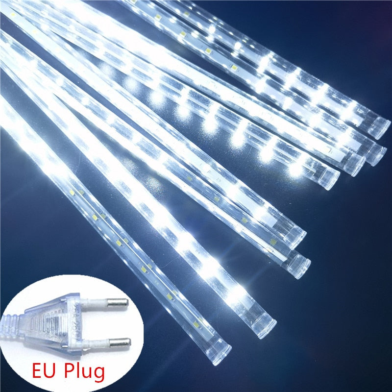 8 Tubes Meteor Shower Rain Led String Lights Street Garlands