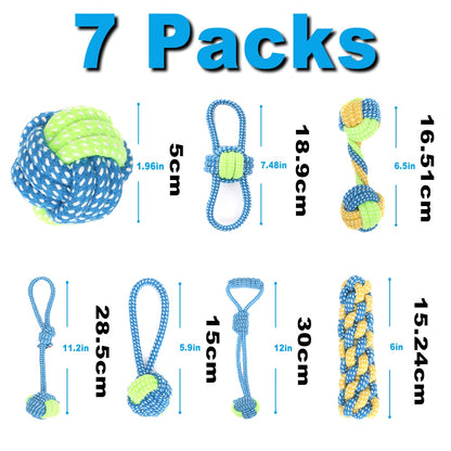 12  pieces Large Dog Toy Sets Chew Rope