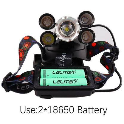 Rechargeable zoom led headlamp Fishing headlight Torch