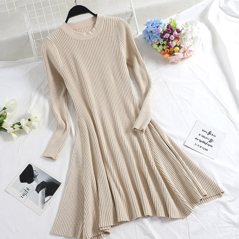 Women Long Sleeve Sweater Dress Women's