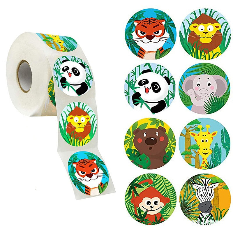 Zoo Animals cartoon Stickers for kids classic toys