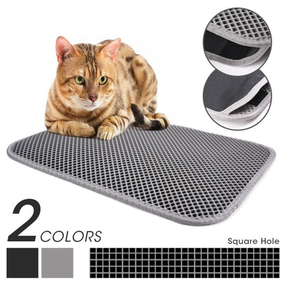 Pet Cat Litter Mat Double Layer Waterproof Litter Cat Bed