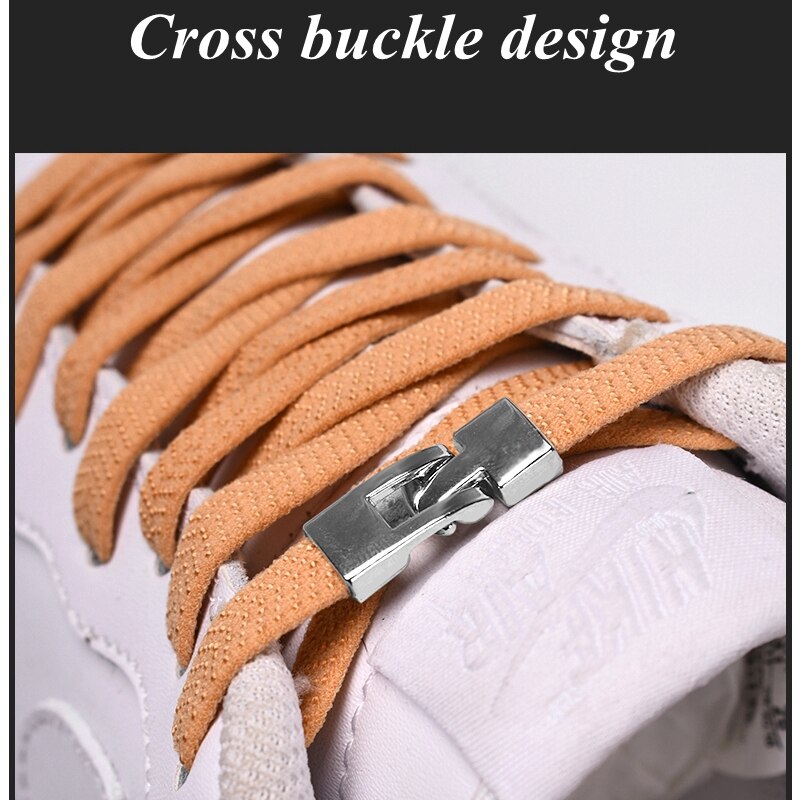 1 Second Quick Elastic Shoelaces Flat Shoe laces No Tie