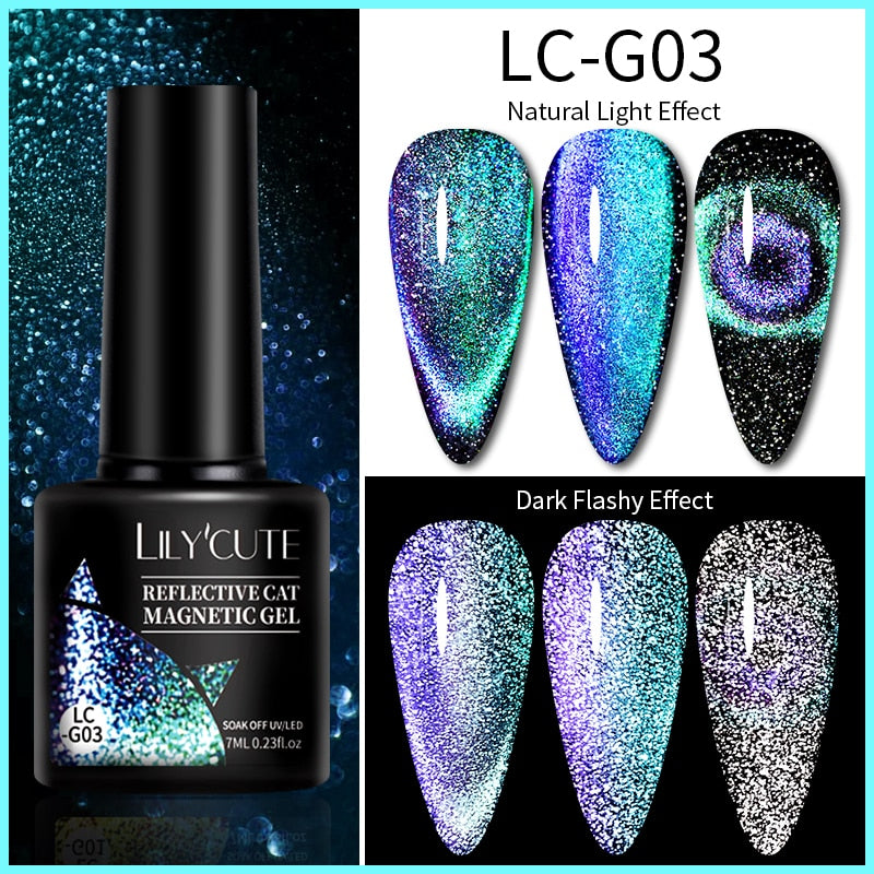 Beauty Flowing Cat Magnetic Gel Polish Semi Permanent Glitter