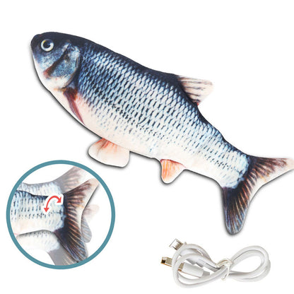 Pet Soft Electronic Fish Shape Cat Toy Electric USB Charging Simulation