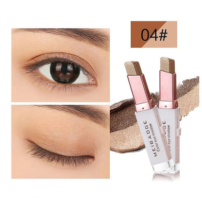 Beauty Double Color Glitter Eye shadow Stick Matte Eyeshadow Makeup